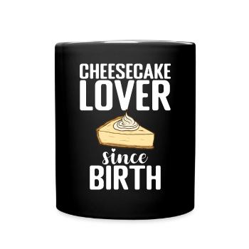 Cheesecake Gift - Tasse einfarbig - Schwarz - Vorne