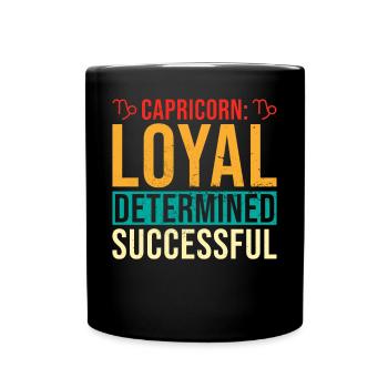 Caractère Capricorne Signe astrologique du zodiaque Capricorne - Mug uni - noir - Devant