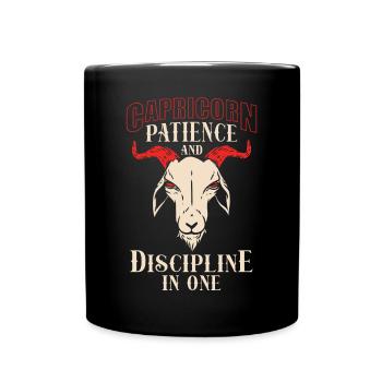 Caractère du zodiaque Capricorne Patience Et Discipline - Mug uni - noir - Devant