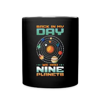 De retour à mon époque à observer les étoiles sur neuf planètes - Mug uni - noir - Devant