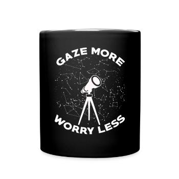 Observation des étoiles Plus d’inquiétude Moins - Mug uni - noir - Devant