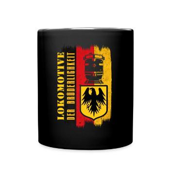 EISENBAHN LOKOMOTIVE DER BRÜDERLICHKEIT - Tasse einfarbig - Schwarz - Vorne