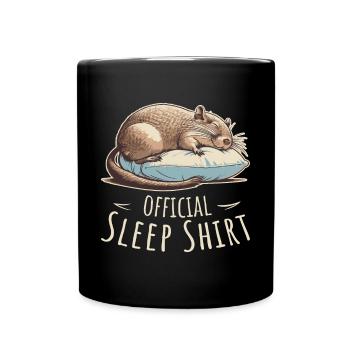 Offizielles Sleepshirt Nickerchen Schlafen Octodon Degu - Tasse einfarbig - Schwarz - Vorne