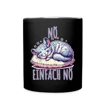 Official Sleepshirt Napping Sleeping Squirrel - Full Colour Mug - black - Front