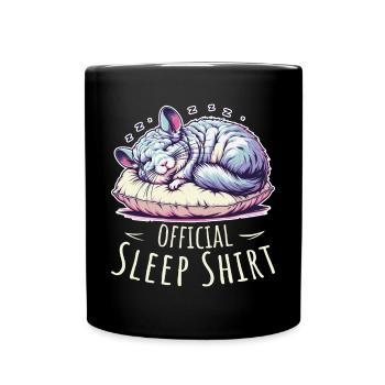 Offizielles Sleepshirt Nickerchen Schlafen Chinchilla - Tasse einfarbig - Schwarz - Vorne