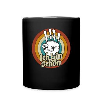 Birthday decoration hand 4 years I'm 4 - Full Colour Mug - black - Front