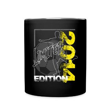 Limited Edition 2014 Limited Edition Fußball - Tasse einfarbig - Schwarz - Vorne