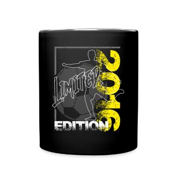 Limited Edition 2016 Limited Edition Fußball - Tasse einfarbig - Schwarz - Vorne