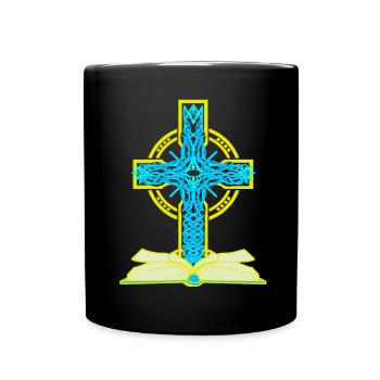 Croix, Bible, Paix Mondiale, Paix, Jésus - Mug uni - noir - Devant