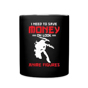Collectionneur de figurines d’anime - Mug uni - noir - Devant