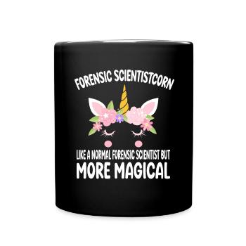Forensic Scientistcorn like a normal Scientist - Tasse einfarbig - Schwarz - Vorne