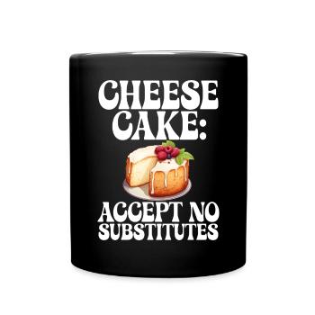 Cheesecake Gift - Tasse einfarbig - Schwarz - Vorne