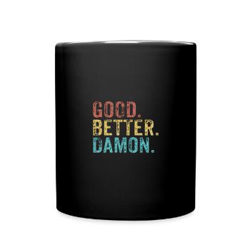 Good better Damon - Tasse einfarbig - Schwarz - Vorne