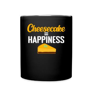 Cheesecake Gift - Tasse einfarbig - Schwarz - Vorne
