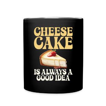 Cheesecake Gift - Tasse einfarbig - Schwarz - Vorne