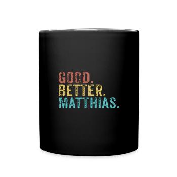 Good better Matthias - Tasse einfarbig - Schwarz - Vorne