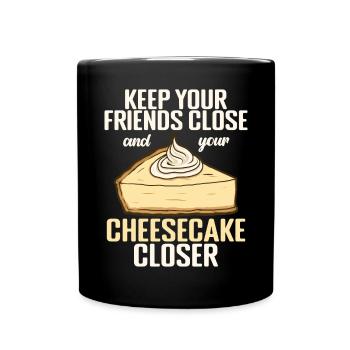 Cheesecake Gift - Tasse einfarbig - Schwarz - Vorne