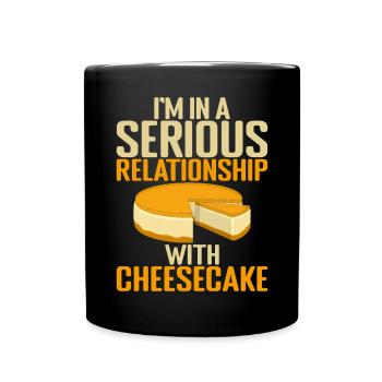 Cheesecake Gift - Tasse einfarbig - Schwarz - Vorne