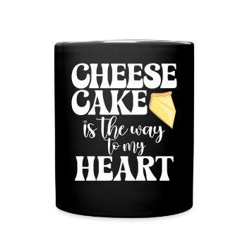 Cheesecake Gift - Tasse einfarbig - Schwarz - Vorne