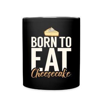 Cheesecake Gift - Tasse einfarbig - Schwarz - Vorne