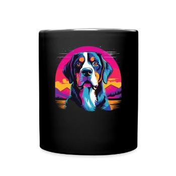 Aquarelle Colorée Grand Suisse - Mug uni - noir - Devant
