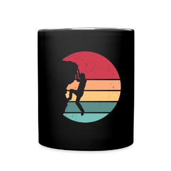 Klettern Mountain Boulder Climble Climber - Tasse einfarbig - Schwarz - Vorne