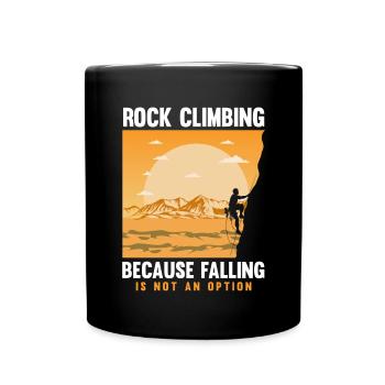 Klettern Mountain Boulder Climble Climber - Tasse einfarbig - Schwarz - Vorne