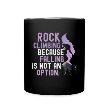 Klettern Mountain Boulder Climble Climber - Tasse einfarbig - Schwarz - Vorne