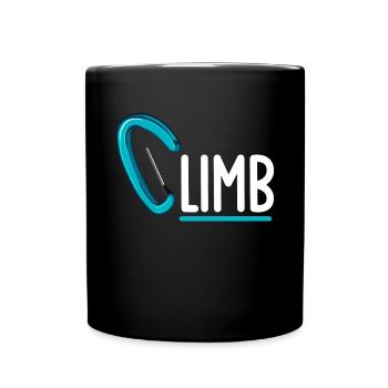 Klettern Mountain Boulder Climble Climber - Tasse einfarbig - Schwarz - Vorne