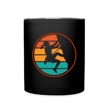 Klettern Mountain Boulder Climble Climber - Tasse einfarbig - Schwarz - Vorne