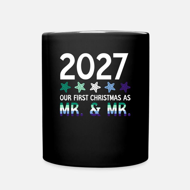2027 Notre premier Noël en tant que M. et M. Homo-E - Mug uni - noir