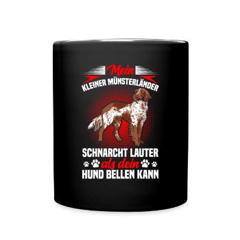 Le petit Münsterlander ronfle plus fort - Mug uni - noir - Devant