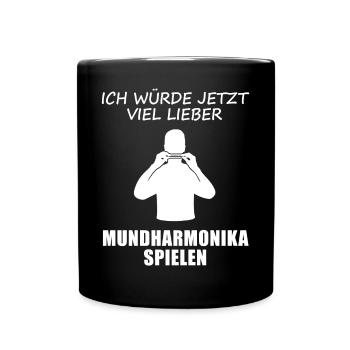 Longing Harmonica Player Chemise - Mug uni - noir - Devant