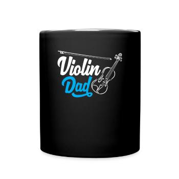 Geige Violine Geigenspieler Violinenspieler - Tasse einfarbig - Schwarz - Vorne