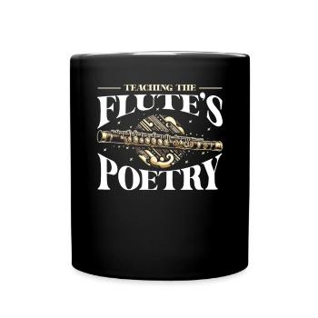 Flute Teacher Musical Instrument Flute Player - Full Colour Mug - black - Front