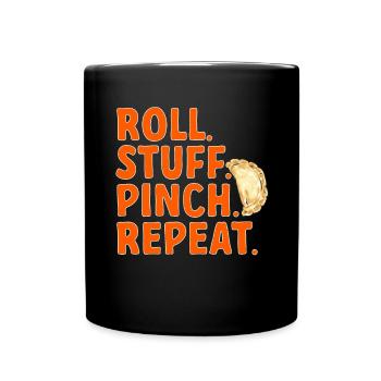 Polish Food Pierogi - Full Colour Mug - black - Front