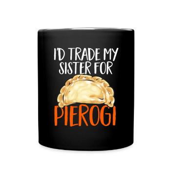 Polish Food Pierogi - Full Colour Mug - black - Front