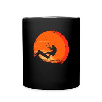 Kitesurfing kiteboarding lover - Tasse einfarbig - Schwarz - Vorne