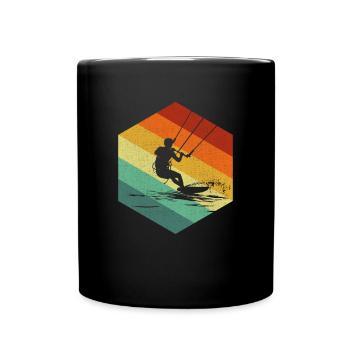 Kitesurfing kiteboarding lover - Tasse einfarbig - Schwarz - Vorne