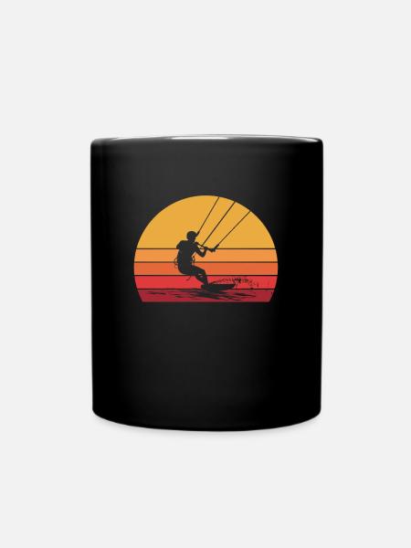 Kitesurfing kiteboarding lover - Tasse einfarbig - Schwarz