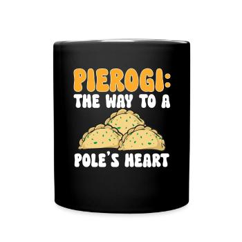 Polish Food Pierogi - Full Colour Mug - black - Front