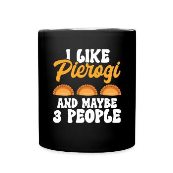 Polish Food Pierogi - Full Colour Mug - black - Front