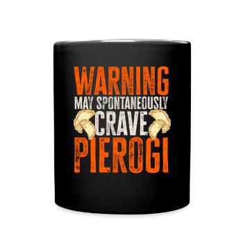 Polish Food Pierogi - Full Colour Mug - black - Front