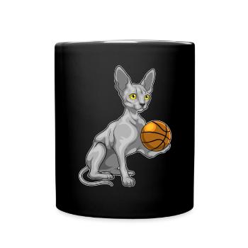 Sphinx Cat Joueur De Basket-ball Basket-ball - Mug uni - noir - Devant