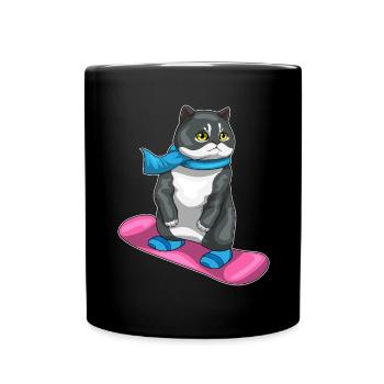Snowboard britannique à cheveux courts - Mug uni - noir - Devant