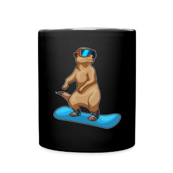 Snowboardeur Suricate - Mug uni - noir - Devant