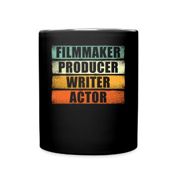 Filmemacher, Produzent, Autor, Schauspieler - Tasse einfarbig - Schwarz - Vorne