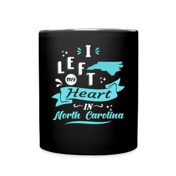 North Carolina Souvenir Love - Full Colour Mug - black - Front