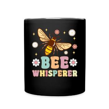 Bee Whisperer Beekeeper Beekeeping - Full Colour Mug - black - Front