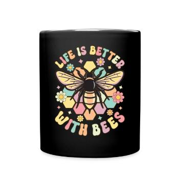 La vie est meilleure avec les apiculteurs - Mug uni - noir - Devant